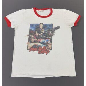 Vintage Y2K Ash Vs Evil Dead Horror TV Series Ringer Shirt Womens Medium Promo